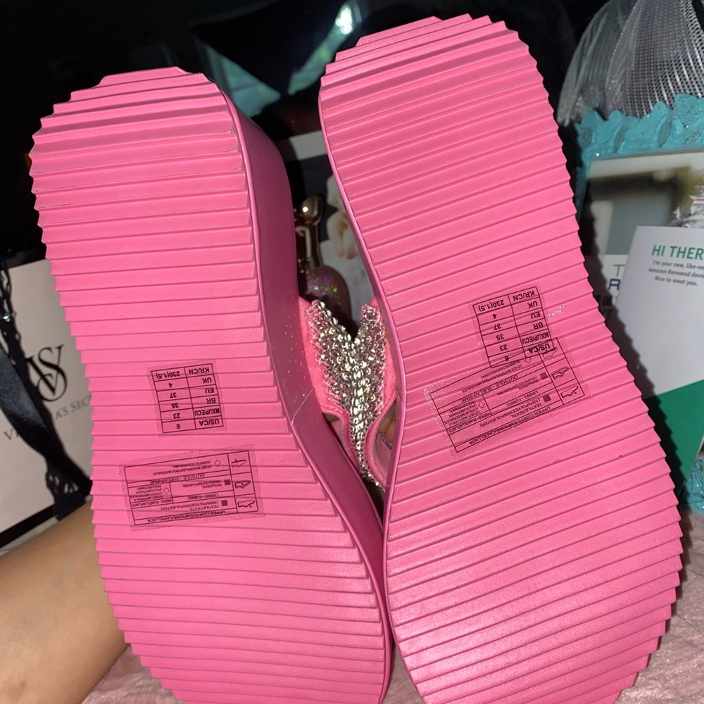 Pink wedge Barbie Sandals